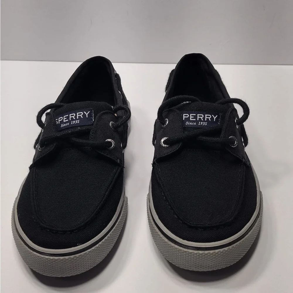 Sperry Men's Black Boat Shoes kids size 3 brand new with out tags